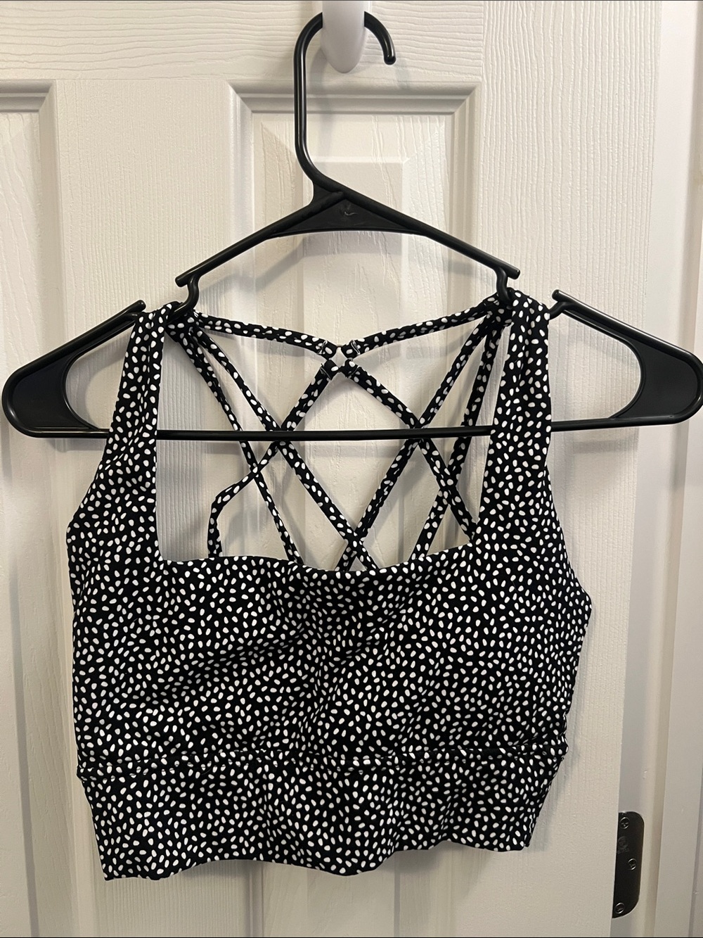 Buff Bunny Black & White Polka Dot Sports Bra